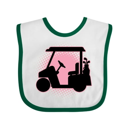 

Inktastic Golfing Girls Golf Cart Gift Baby Girl Bib