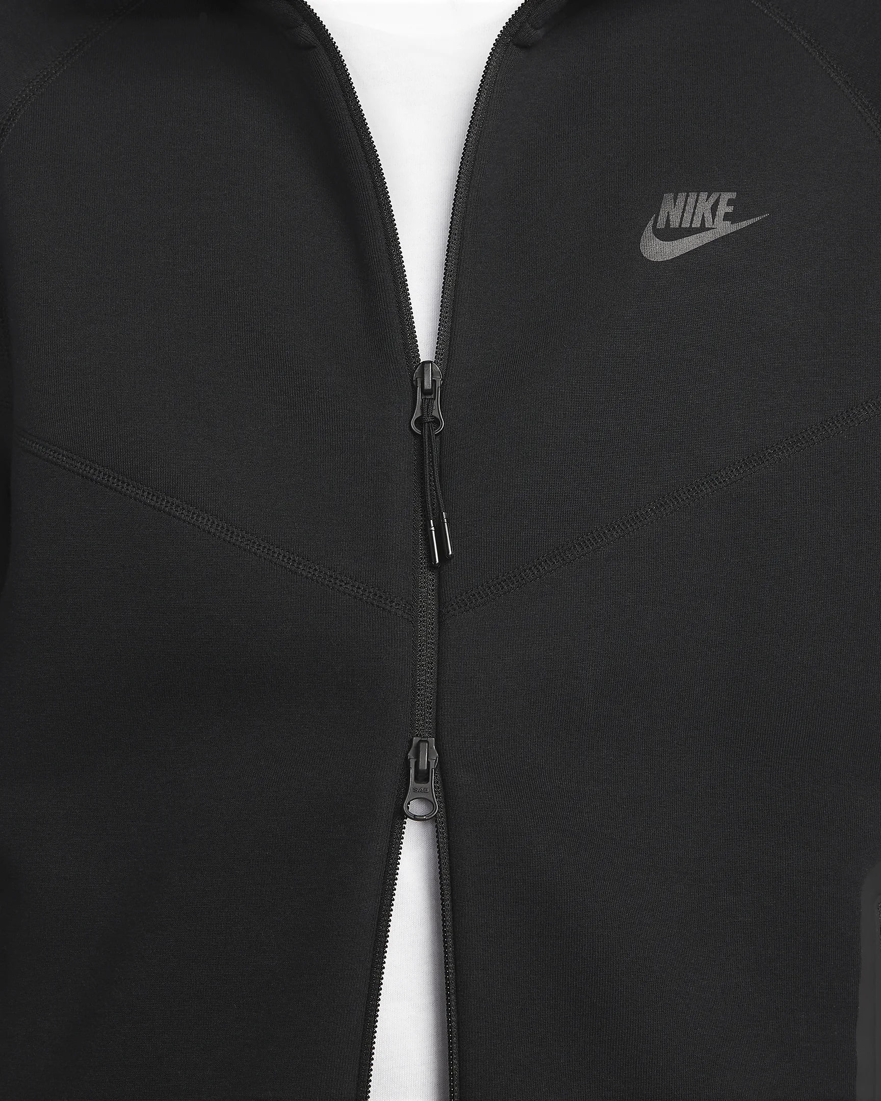 Men's Nike Sportswear Tech Fleece Black Windrunner Full Zip