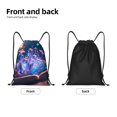 thumbnail image 2 of Yiaed Book Glowing Mushrooms Print Drawstring Bags Drawstring Backpack Bulk String Back Pack Gym Sport Bag-Medium, 2 of 5