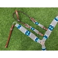 thumbnail image 2 of Showman Gray & Blue Corded Single Ear Headstall & Breast Collar Set, 2 of 4