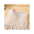thumbnail image 4 of Bagilaanoe Toddler Baby Girl Corduroy Dress Sleeveless A-line Princess Dresses Headband 6M 9M 12M 18M 24M 3T Infant Casual Swing Sundress, 4 of 8