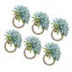 thumbnail image 1 of Anillo de servilleta de crisantemo de 6 piezas para la boda del día de San Valentín, azul Afortunado Sencillez, 1 of 4