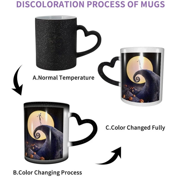 Mug magique qui change de couleur au contact de la chaleur