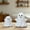 White, variant on 2PCS LED Light Up Ceramic Ghost Decorations - Spooky Halloween Tabletop Decor with Warm White Glow - Hauntingly Beautiful Ghost Figurines for Indoor Halloween Party