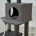 thumbnail image 6 of Catry Contemporary Cat Tree 67" Large Activity Cat Tower with Scratching Posts, 2 Condos, Removeable Top Beds, Grey, 6 of 8