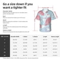 thumbnail image 3 of Pink Umbrella Men's 3d Print Casual Button Down Shirts, Novelty Hawaiian Short Sleeves L, 3 of 8
