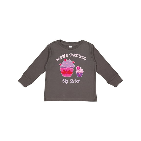Inktastic World's Sweetest Big Sister Girls Long Sleeve Toddler T-Shirt