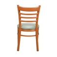 thumbnail image 2 of Linon Belmar Metal Dining Side Chairs, Set of 2, Dark Honey and Pale Olive Faux Leather, 2 of 9