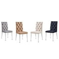 thumbnail image 2 of Canadian Roma Mocha Dining Chair Silver Legs, 2 of 3
