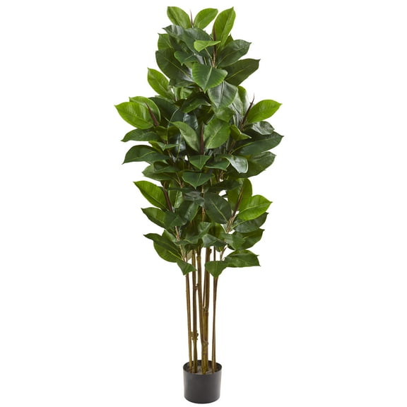 Nearly Natural 58in. Rubber Leaf Artificial Tree