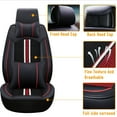 thumbnail image 5 of Leadwolf 2PCs Front Car Seat Covers Leather for Chevrolet for blazer 2019-Present 2 Seats Airbag Compatible Waterproof Front Set Cushion Protector Black and Red, 5 of 6
