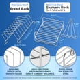 thumbnail image 3 of 2PCS Air Fryer Rack with 4 Barbecue Sticks for Double Basket Air Fryers 304 Stainless Steel Grilling Rack, 3 of 6