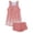 Pink, variant on Two Piece Swimsuit for Womens Tankini Bathing Suits Criss Cross Dot Print Tankini Top with Boyshorts Two Piece Swimwear