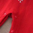thumbnail image 4 of OJSFQUFP 2Pcs Christmas Baby Jumpsuit with Hat Long Sleeved Red Cotton Crawling Suit Party Performance Suit, 4 of 6