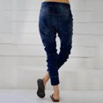 thumbnail image 3 of Fjofpr Clothing Jeans for Women Stretchy Jeans for Women Trendy High Waisted Jeans for Women Women Summer Elastic Plus Loose Casual Drawstring Plus Cropped, 3 of 7