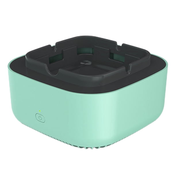 Cenicero electrónico Purificador de aire Ambientador de eliminación de humo de iones negativos USB Verde