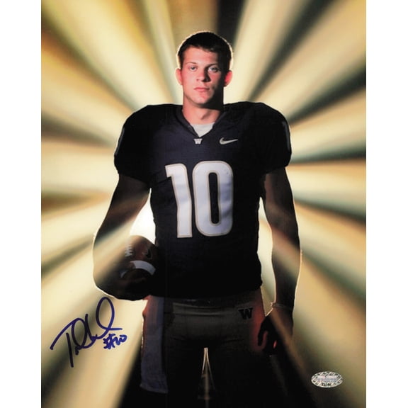 Jake Locker Autographed 8x10 Photo University of Washington Huskies MCS Holo #63160