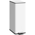 thumbnail image 1 of HOMCOM 5.3gal Garbage Bin, Kitchen Trash Can with Soft-close Lid, White, 1 of 10