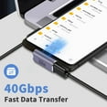 thumbnail image 2 of Adaptador USB C de ángulo recto Duttek 40 Gbps 100 W PD tipo C, 2 of 7