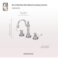 thumbnail image 6 of Water Creation 8.25" Lever Handles Brass Faucet in Silver & Chrome, 6 of 6