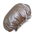 thumbnail image 4 of Hi,Fancy Beauty Makeup Dustproof Cap Waterproof Padded Shower Hat Imitate Silk Satin Adult Bathing Hat, 4 of 7