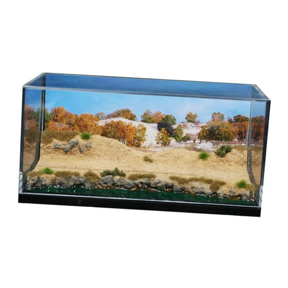 Lipstore 1/64 Scale Desert Lake Scene Diorama Creative Diecast Model Car Display Case