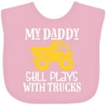 thumbnail image 3 of Inktastic Construction My Daddy Still Plays with Trucks Boys or Girls Baby Bib, 3 of 4
