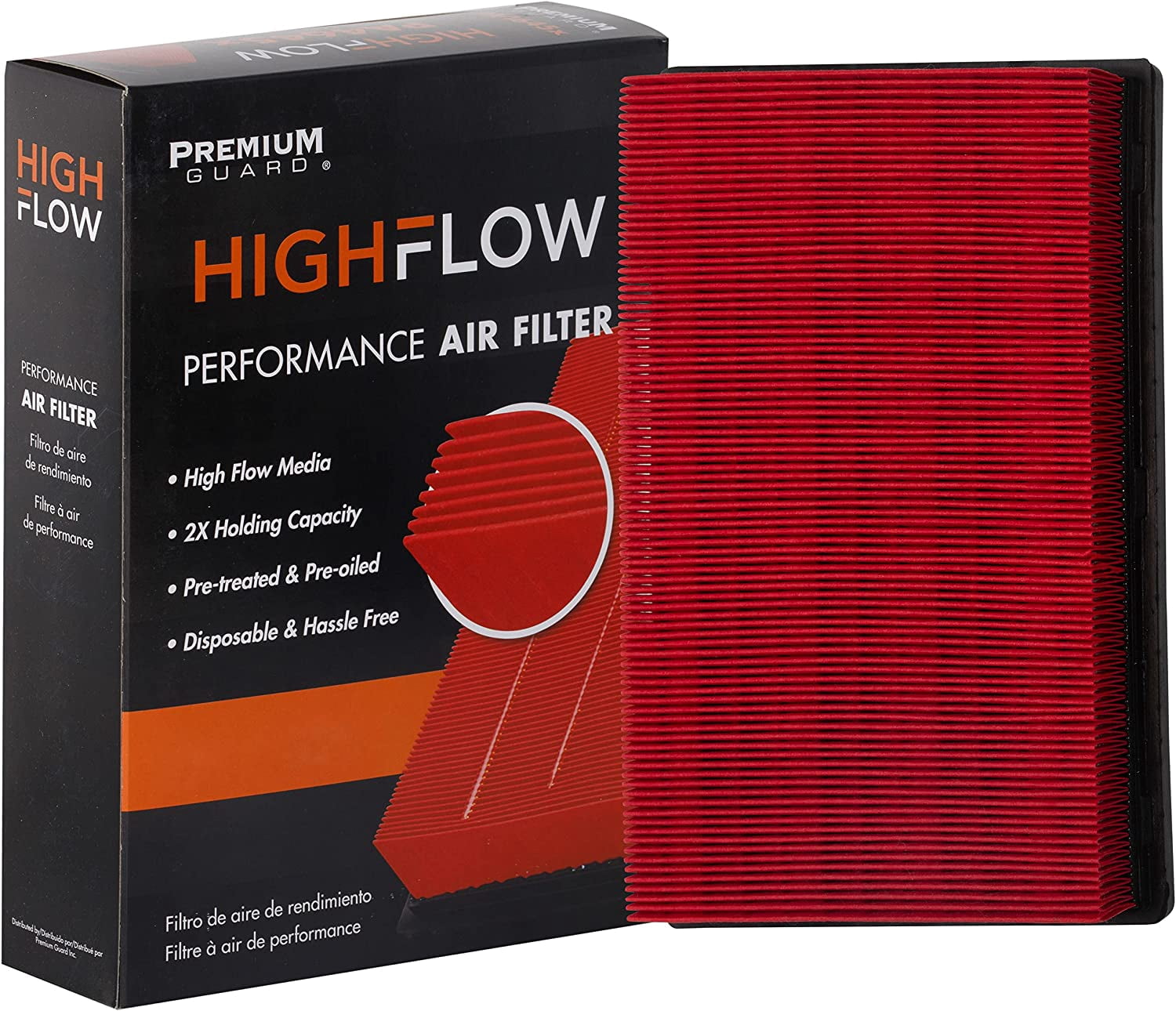 HIGHFLOW PA4343X, High Performance, Disposable Engine Air Filter Fits
