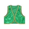 thumbnail image 3 of Yruioon Boys Halloween Cosplay Vest Kids Fancy Dress Up Costumes Open Front Golden Trim Waistcoat Green 16, 3 of 5
