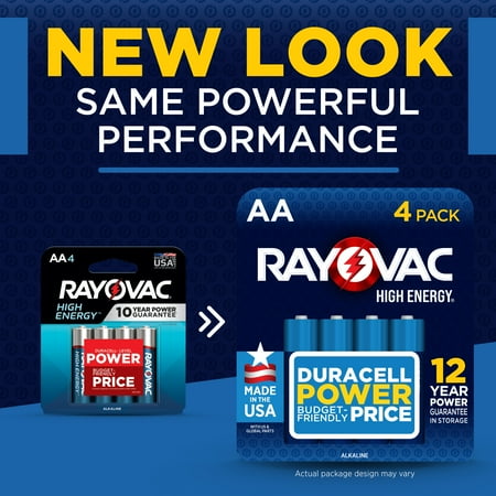 Rayovac High Energy AA Batteries (4 Pack), Double A Batteries