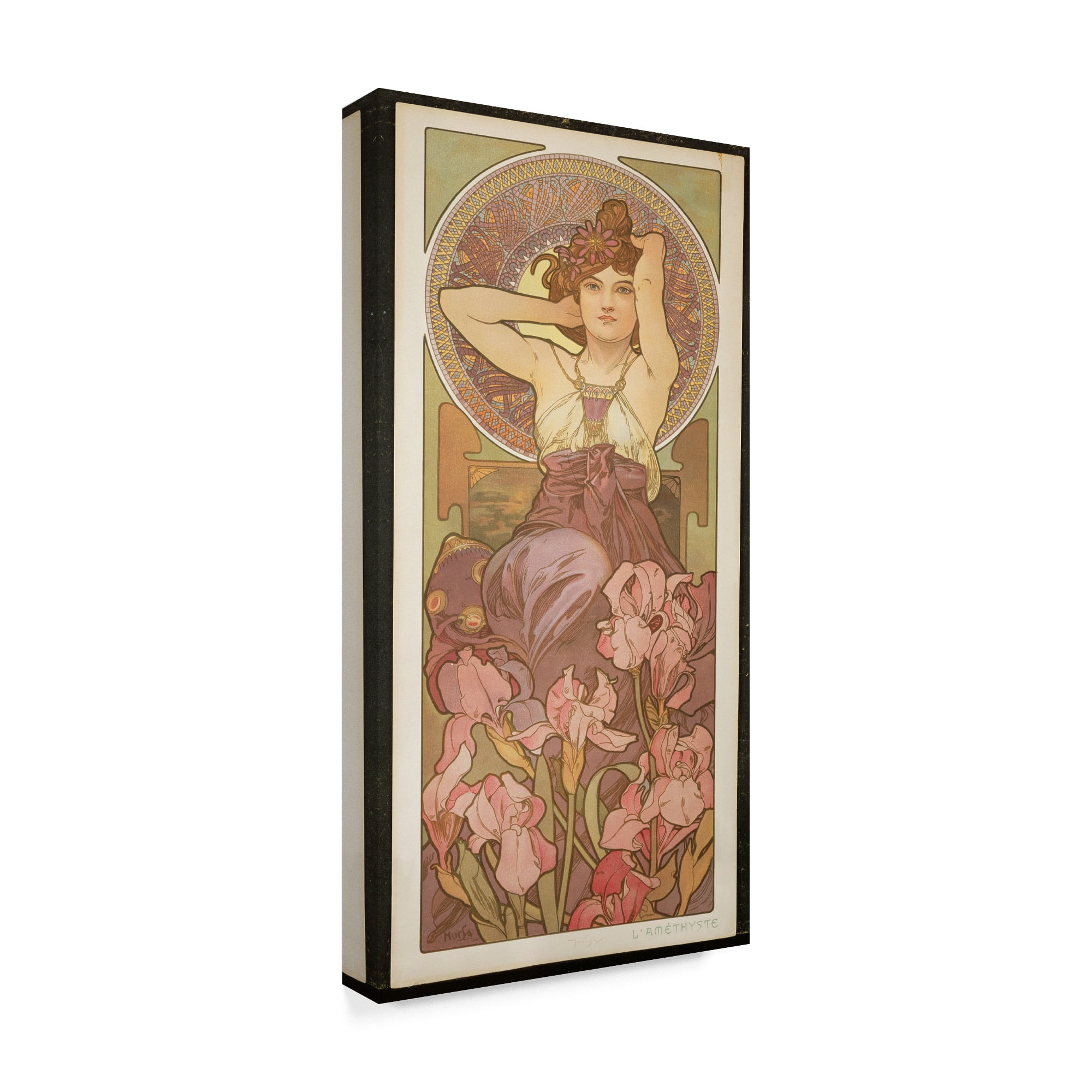 Trademark Fine Art 'The Precious Stones: Amethyst, 1900' Canvas Art by Alphonse Marie Mucha