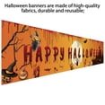 thumbnail image 4 of Happy Halloween Banner Pumpkin Polyester 250 cm Long Hanging Cloth Reusable Horror Bat Background Pull Flag Party Sign Decoration Type 2, 4 of 9