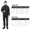 thumbnail image 4 of Rain Suit, 190T Polyester Pongee Men's Motorcycle Raincoat with Reflective Strip for Riding, 4 of 7