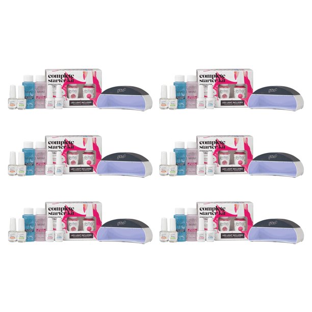 Gelish Complete Starter Mini Basix LED Gel Nail Soak Off Polish Kit Set