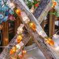 thumbnail image 2 of Cadena de luces de conejito, cadena de luces Led de conejo con pilas, luces decorativas con forma de conejito (1 Juego, naranja y blanco, 2 of 3