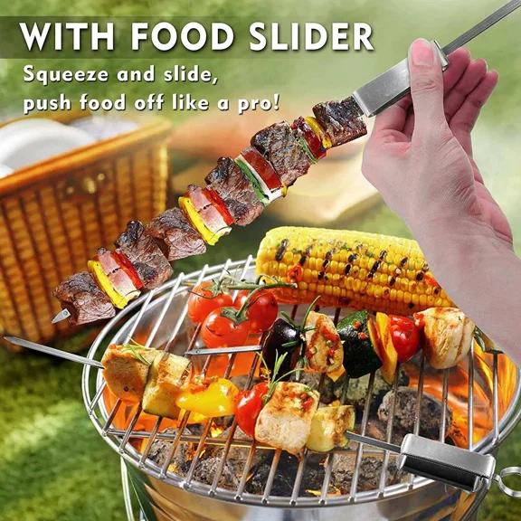 17" Shish Kabob Grill Skewers Kabob Skewers(6Pcs)