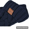 thumbnail image 4 of Ponytail Beanie for Women,Winter Warm Beanie Tail Soft Stretch Cable Knit Messy High Bun Hat, 4 of 7