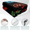 thumbnail image 4 of Twin Quilt Set 68''x86'', Game Controller Lightweight Summer Bedspread Coverlet Set with 2 Pillow Shams, Modern Art Gaming Handheld Black Breathable All Season Quilt Bedding for Dorm/Bedroom, 4 of 9