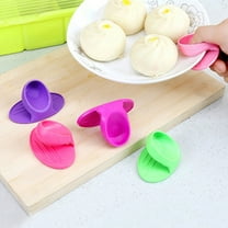 STOBOK 3Pcs Microwave Finger Mitts Protective Hand Clips Silicone Anti-hot Kitchen Tool Assorted Color for Cooking