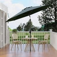 thumbnail image 6 of 9 ft Patio Umbrella,8 Ribs Outdoor Market Table Umbrella with Crank Lift Push Button Tilt,Dark Green, 6 of 6