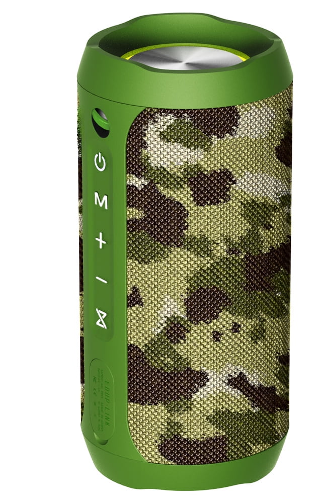 EDUPLINK M6Pro Waterproof Portable Bluetooth Speaker, 20W Louder Wireless Speaker with 20 Hours Playtime, RGB Lights, and TF Slot, Green