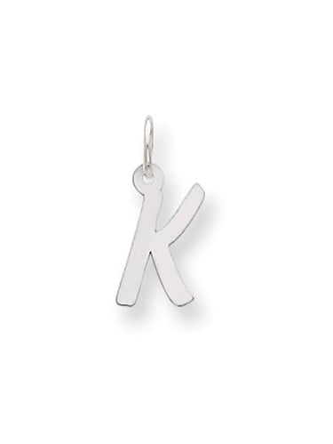 Mia Diamonds 925 Sterling Silver Small Fancy Script initial E Charm