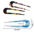 thumbnail image 2 of 3 Pcs French Hair Forks, Large Shaped Hair Pins for Thin& Thick Hair, Acetate French Style Hair Sticks Forks, 3.8'' Vintage Buns Hair Hairstyle Accessories, 2 of 5