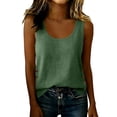 thumbnail image 3 of Cilsoka Womens Scoop Neck Linen Tank Tops Button Down Sleeveless Shirts Vest Top, 3 of 5