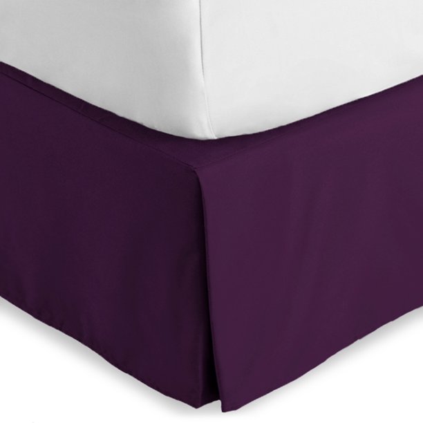Bare Home Bed Skirt Double Brushed Premium Microfiber, 15Inch Tailored