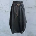 thumbnail image 3 of 2026 ! under $5 asdoklhq Womens Plus Size Dresses Under $15Women's Casual Solid Loose Sashes Mid-Calf Women's Skirt, 3 of 5