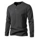 thumbnail image 1 of pstuiky manga larga de hombre, Camiseta deportiva informal de color liso para hombre, con botones, cuello en V y manga larga salir tops l, 1 of 5