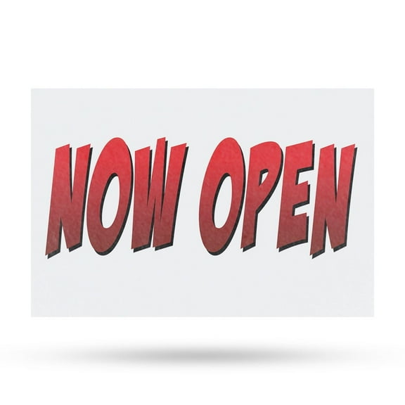 Now Open Vinyl Decal 24 Inch x 36 Inch Weatherproof Heavy-Duty Adhesive Backing | Business Grand Opening, Clear Messaging, Professional Display | Made in USA