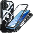 thumbnail image 1 of Magnetic Case for iPhone 17 with Built-in Screen Protector, Shockproof Phone Cover with Camera Protector, Compatible with MagSafe, Full Body Phone Case, 1 of 7