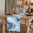 thumbnail image 2 of Table Runners 72 Inches Long Dress Scarves, Blue Marble Farmhouse Kitchen/Dining Table Runner, Coffee Tablerunners, Summer Ocean Wave Blue Ombre 18x72 Inch, 2 of 9